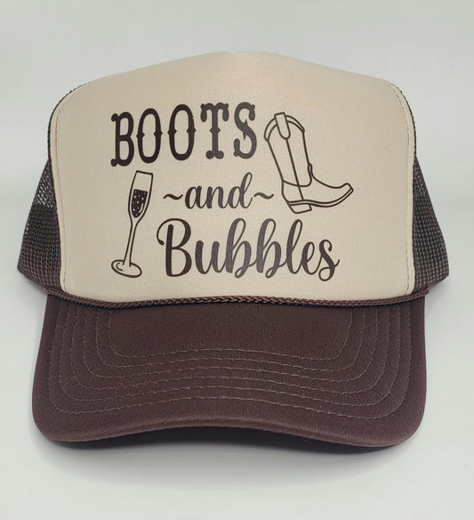 Boots and Bubbles Trucker Hat | Country Girly Trucker Hat Cute Hot