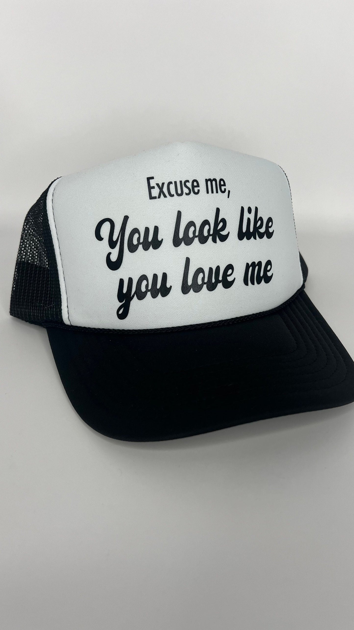 Excuse me, you look like you love me Hat | Cute Trucker Hat Excuse Me You look like you love me Country Music Trucker Hat | Country Girl Hat