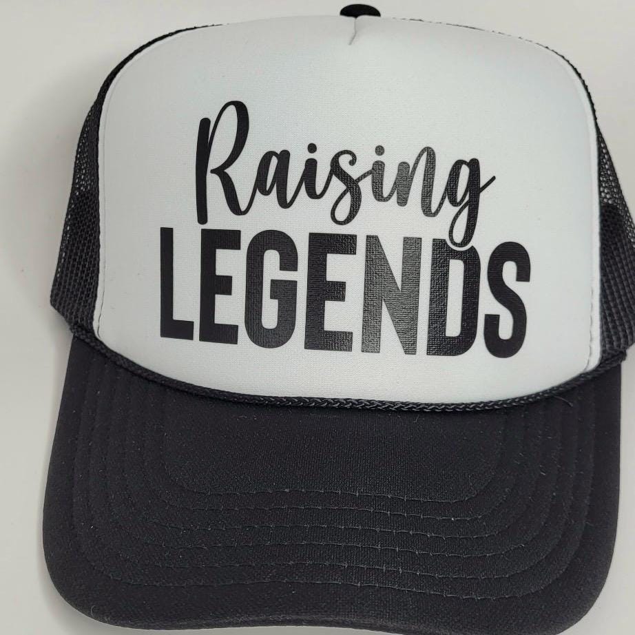Raising Legends Trucker Hat | Mom Life Hat | Cool Mom Hat | Baseball Mom Cap | Boy Mom Girl Mom Gift | Mother’s Day Gift Idea