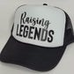 Raising Legends Trucker Hat | Mom Life Hat | Cool Mom Hat | Baseball Mom Cap | Boy Mom Girl Mom Gift | Mother’s Day Gift Idea