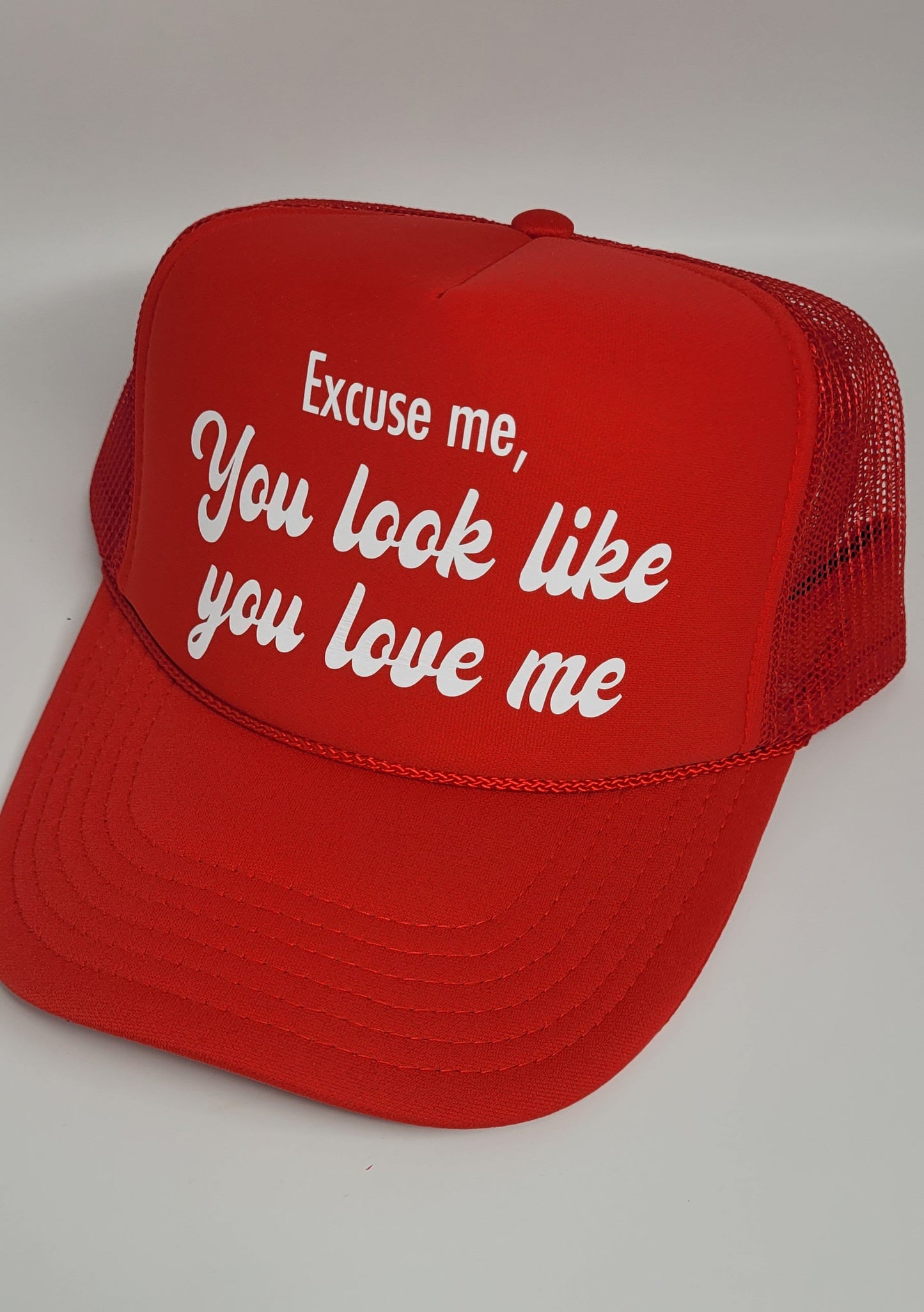 Excuse me, you look like you love me Hat | Cute Trucker Hat Excuse Me You look like you love me Country Music Trucker Hat | Country Girl Hat