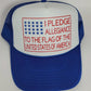 I Pledge Allegiance Hat – USA Patriotic Trucker Hat – 4th of July Hat – American Flag Mesh Hat – Red White Blue Hat – Freedom Hat