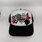 Thin Red Line Heart Trucker Hat | Firefighter Support Hat | Firefighter Wife Trucker Hat | Red, Black & White Heart Hat