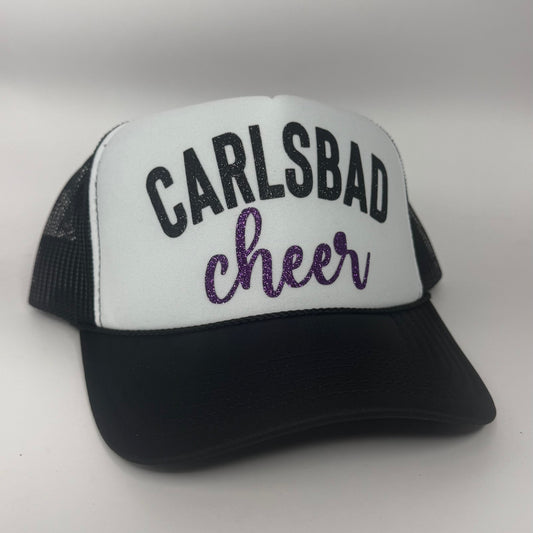 Black and White Glitter Vinyl Hat