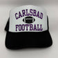 Carlsbad Football Trucker Hat | Glitter Vinyl Spirit Cap | High School Football Hat | Game Day Snapback