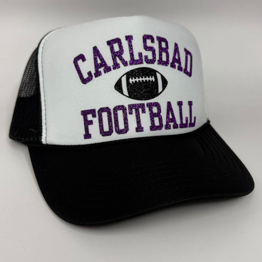 Glitter Vinyl Purple and Black Football