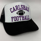 Purple Black Glitter Vinyl Football