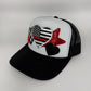 Thin Red Line Heart Trucker Hat | Firefighter Support Hat | Firefighter Wife Trucker Hat | Red, Black & White Heart Hat