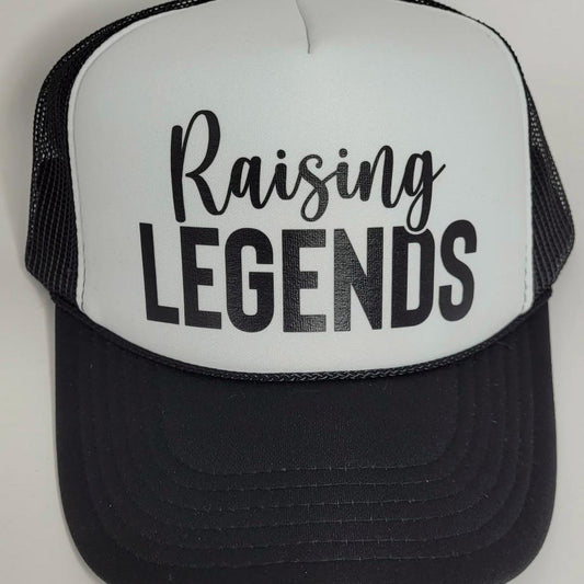 Raising Legends Trucker Hat | Mom Life Hat | Cool Mom Hat | Baseball Mom Cap | Boy Mom Girl Mom Gift | Mother’s Day Gift Idea