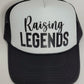 Raising Legends Trucker Hat | Mom Life Hat | Cool Mom Hat | Baseball Mom Cap | Boy Mom Girl Mom Gift | Mother’s Day Gift Idea