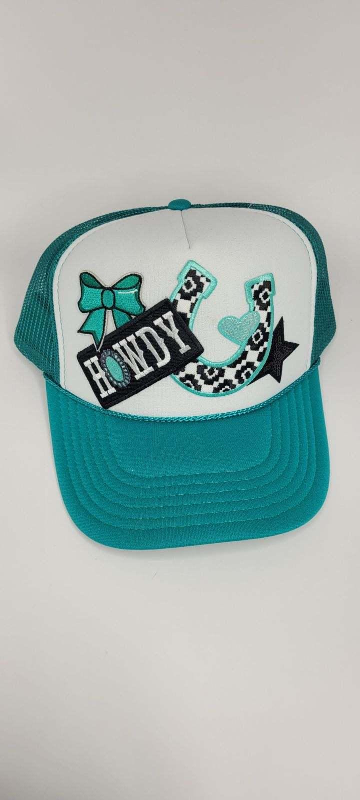 Howdy Patch Hat | Teal Jade White Custom Edition Trucker Hat