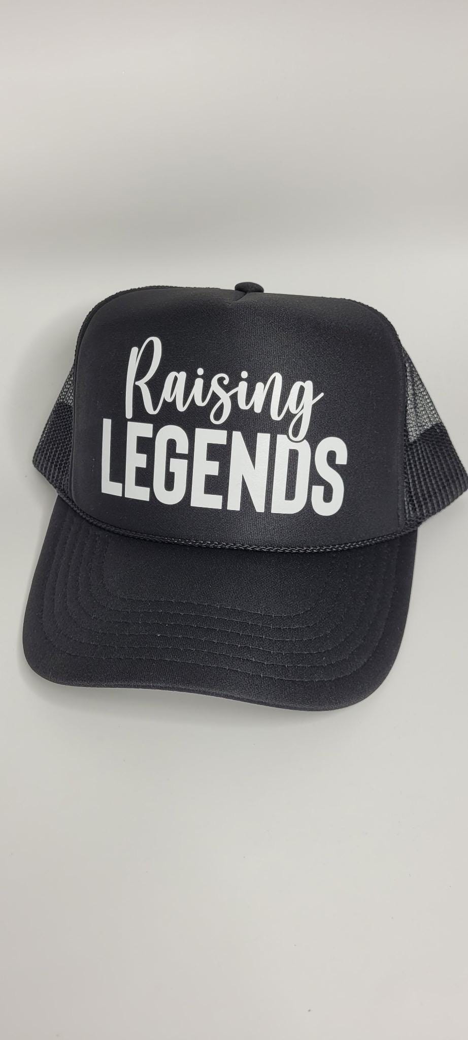 Raising Legends Trucker Hat | Mom Life Hat | Cool Mom Hat | Baseball Mom Cap | Boy Mom Girl Mom Gift | Mother’s Day Gift Idea