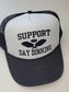 Support Day Dinking Pickleball Trucker Hat - For Pickleball Enthusiasts and Daytime Fun - Black & White Mesh Back Cap