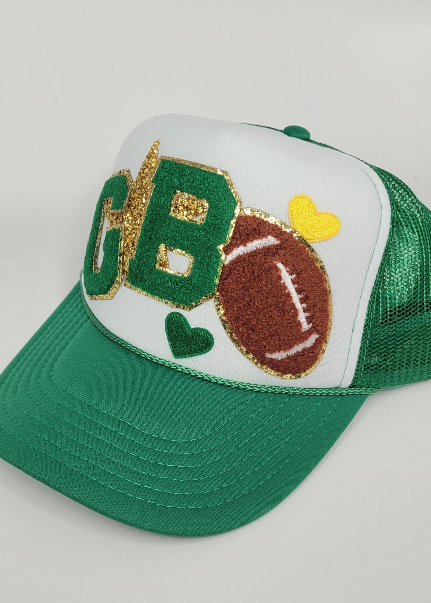 Custom Inspired Green Bay Packers Unique Patch Hat | Unique Packers Fan Mesh Hat