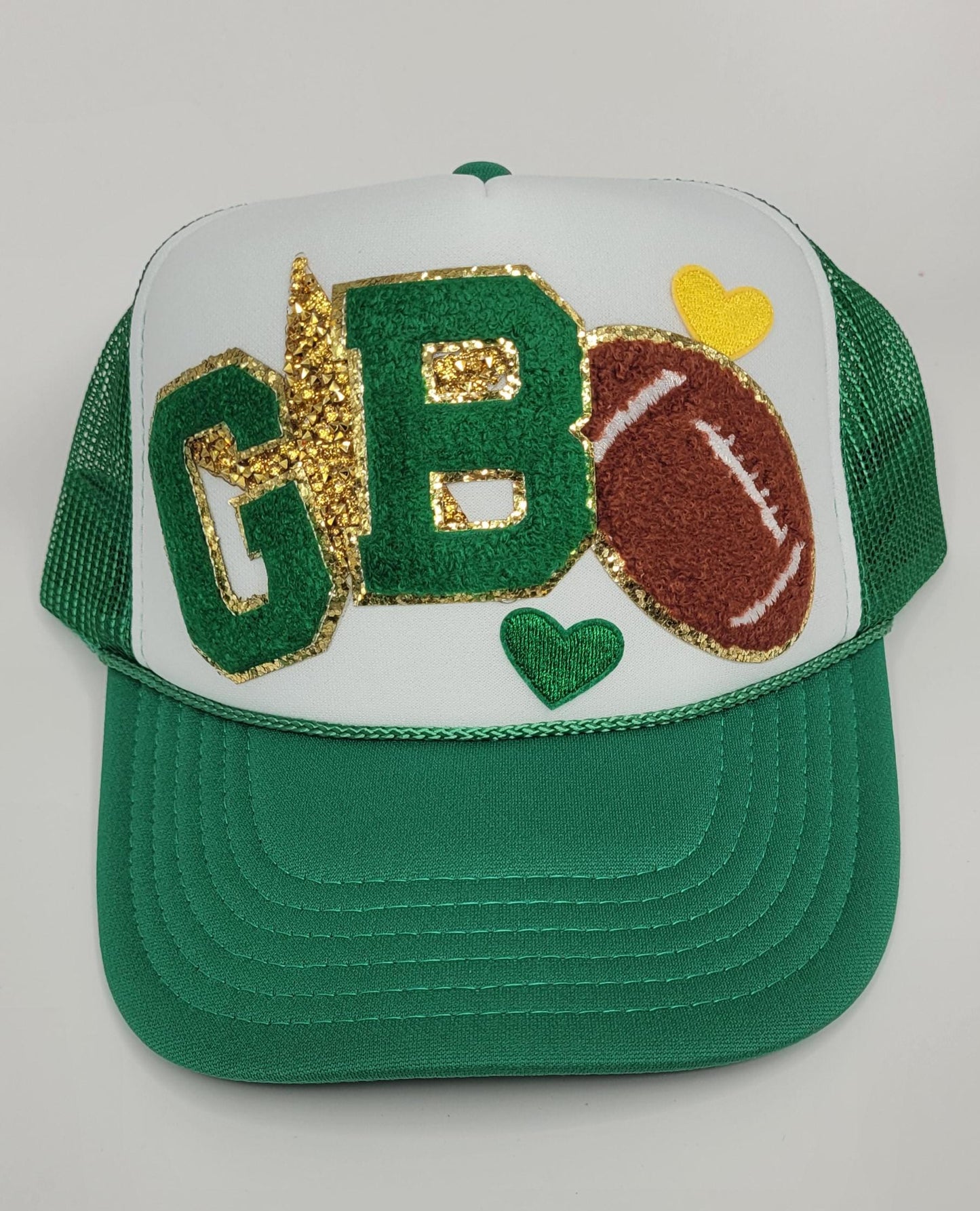 Custom Inspired Green Bay Packers Unique Patch Hat | Unique Packers Fan Mesh Hat