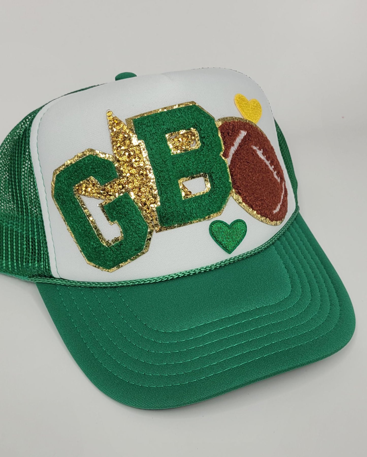 Custom Inspired Green Bay Packers Unique Patch Hat | Unique Packers Fan Mesh Hat
