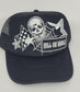 Halloween Trucker Hat – Hell on Wheels, Spider Web, and Skeleton Hat | With or Without Chain
