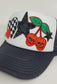 Halloween Rocker Vibes - Custom Patch Black Trucker Hat - Fall Edition