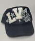 Las Vegas Raiders Inspired Football Trucker Hat | LV Lil Bougie Custom Hat