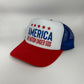 America Trucker Hat | One Nation Under God | Patriotic 4th of July Hat | Red White Blue USA Hat | Independence Day Cap